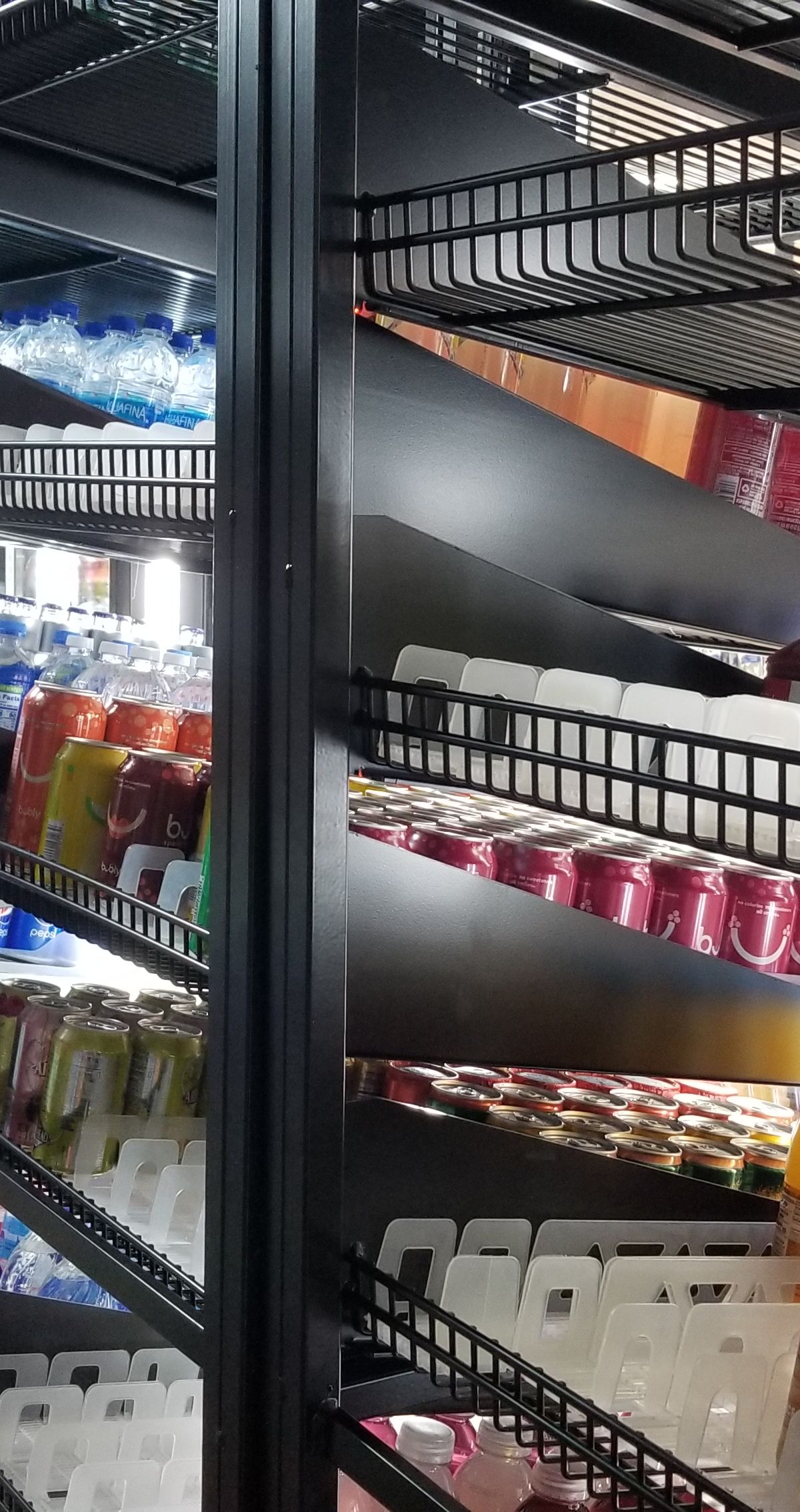 Custom Copper Stop cooler shelving