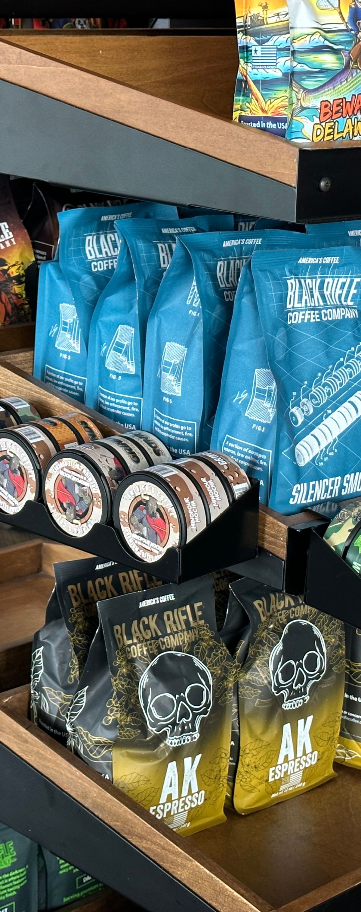 Custom Grinds Coffee merchandiser