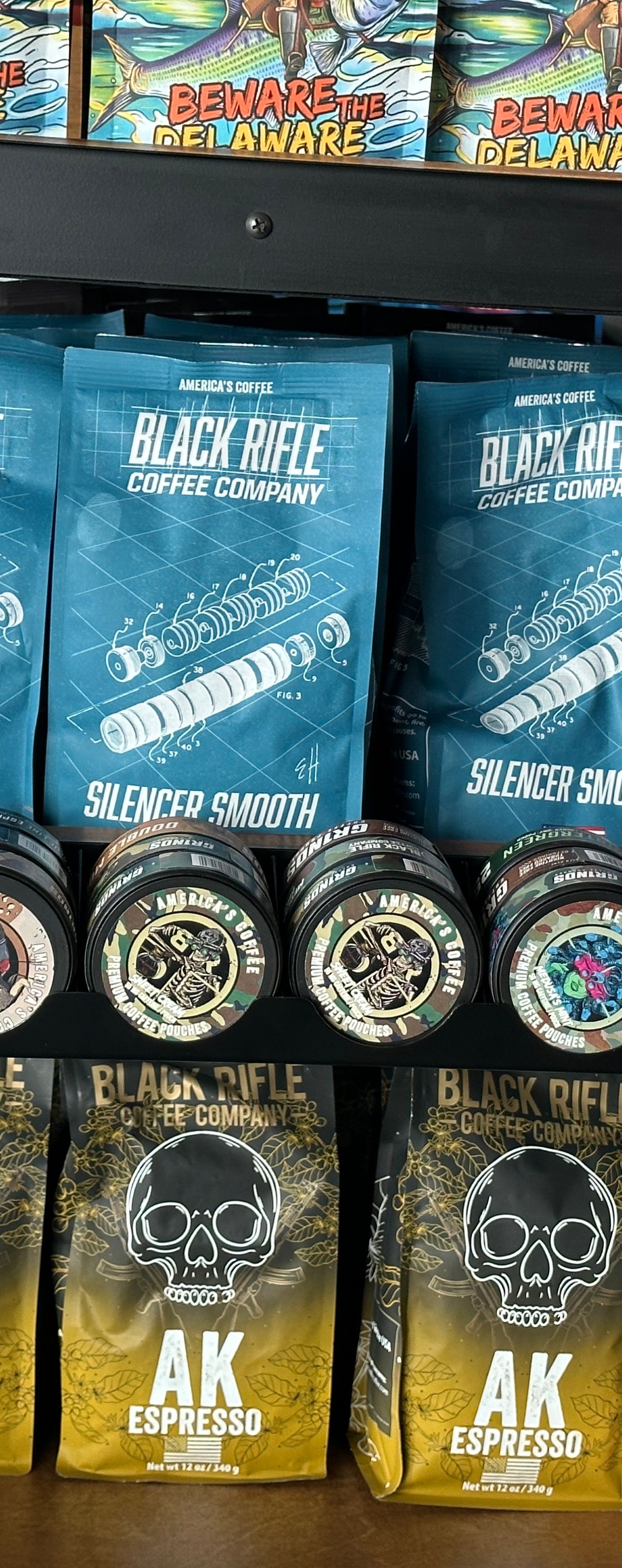 Custom Grinds Coffee retail fixture