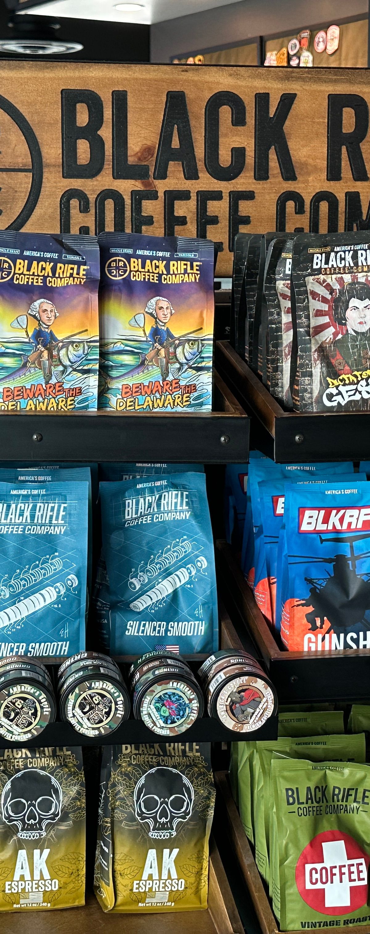 Custom Grinds Coffee store display