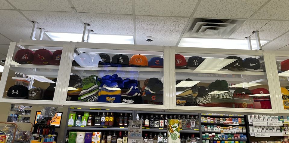 Custom Manny's Chevron shelving system