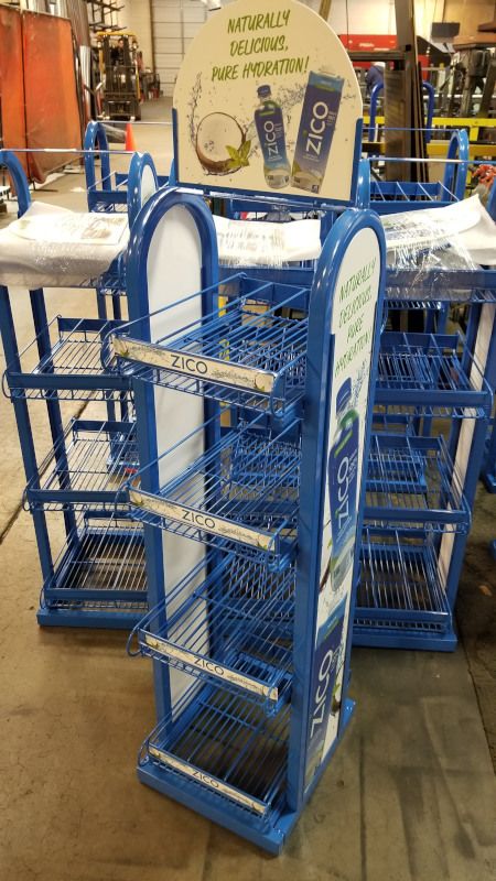 Custom beverage point-of-sale display by Creative Display Works for Zico Water